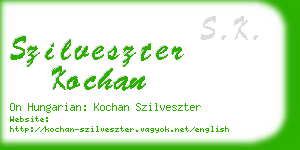 szilveszter kochan business card